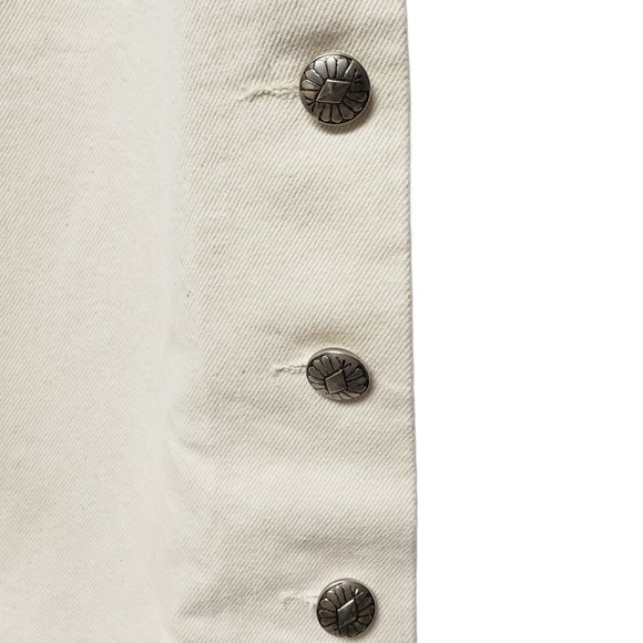 90s Circle T by Marilyn Lenox Western wear off-white denim pencil skirt